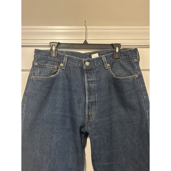 Vintage Levi's 501 Men Size 36 X 34 Button Fly Medium Blue Jeans Made in USA EUC - Picture 9 of 10